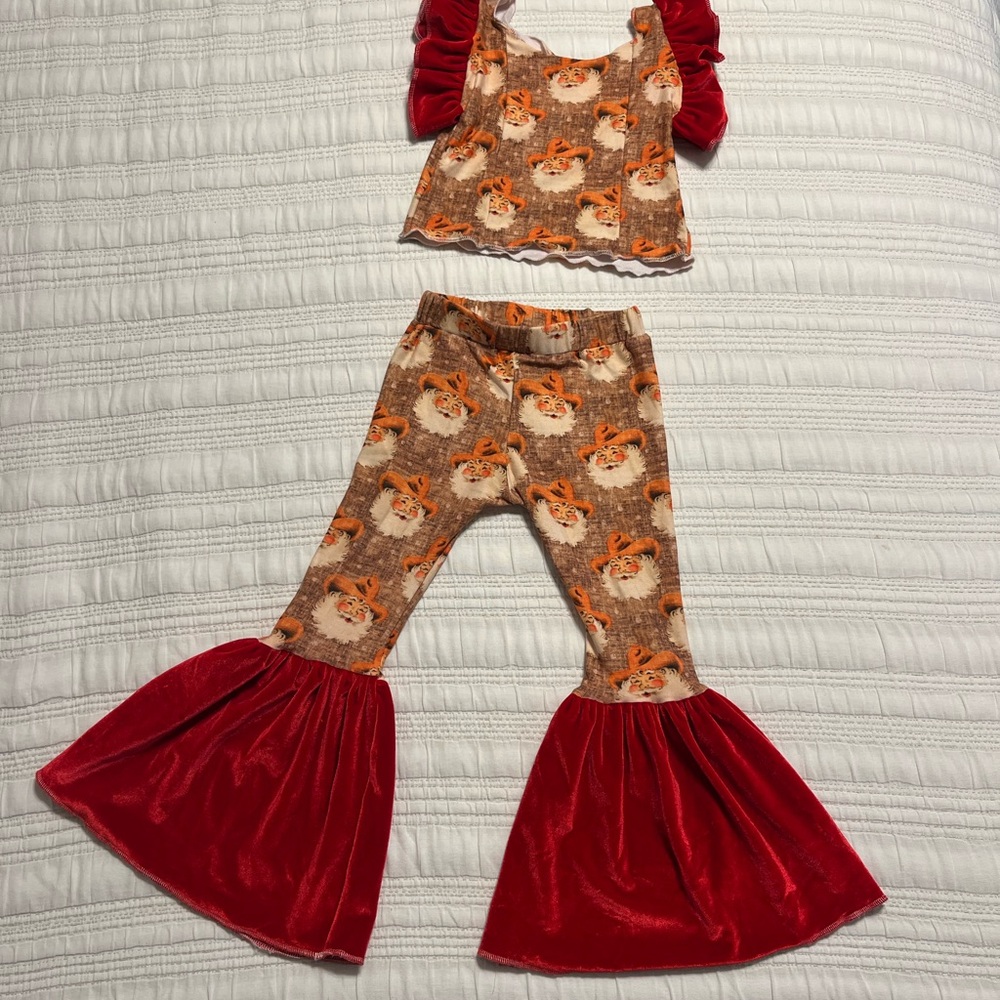 Little Southern Swag Cowboy Santa Bell Set